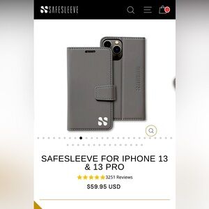 SAFESLEEVE Wallet Case for IPHONE 13 & 13 PRO